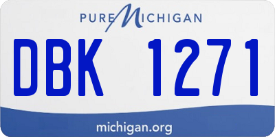 MI license plate DBK1271