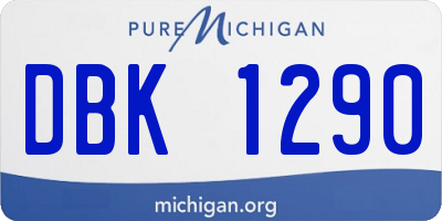 MI license plate DBK1290