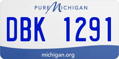 MI license plate DBK1291