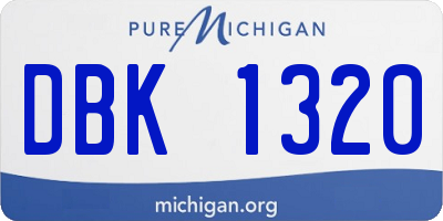 MI license plate DBK1320