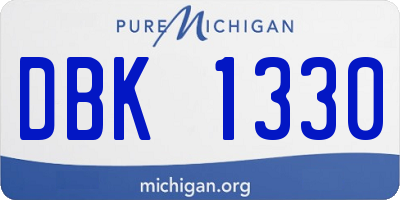 MI license plate DBK1330