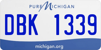 MI license plate DBK1339