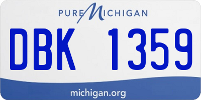 MI license plate DBK1359