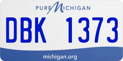 MI license plate DBK1373