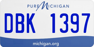 MI license plate DBK1397