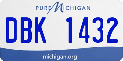 MI license plate DBK1432