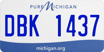 MI license plate DBK1437