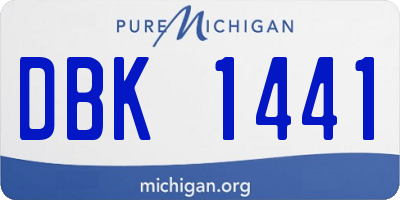 MI license plate DBK1441