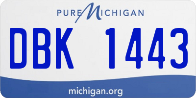MI license plate DBK1443