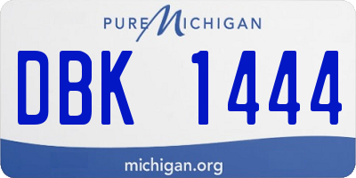 MI license plate DBK1444