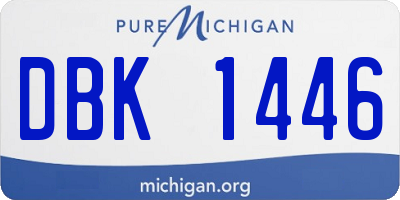 MI license plate DBK1446
