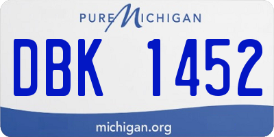 MI license plate DBK1452