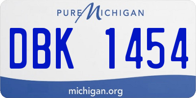 MI license plate DBK1454