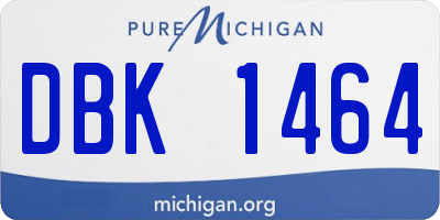 MI license plate DBK1464