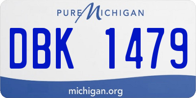 MI license plate DBK1479