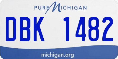 MI license plate DBK1482