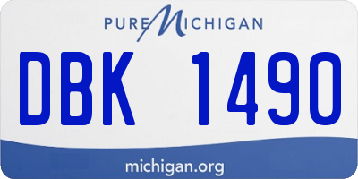 MI license plate DBK1490