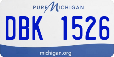 MI license plate DBK1526