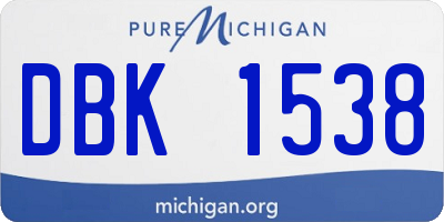 MI license plate DBK1538