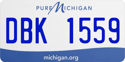 MI license plate DBK1559