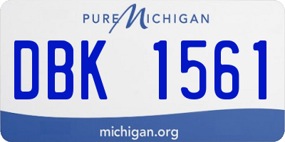MI license plate DBK1561