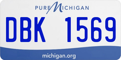 MI license plate DBK1569