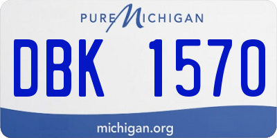 MI license plate DBK1570