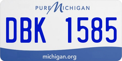 MI license plate DBK1585