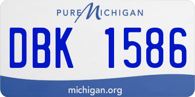 MI license plate DBK1586