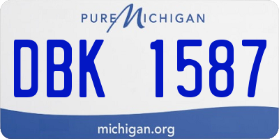 MI license plate DBK1587