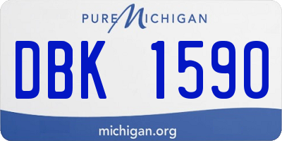 MI license plate DBK1590