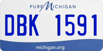 MI license plate DBK1591