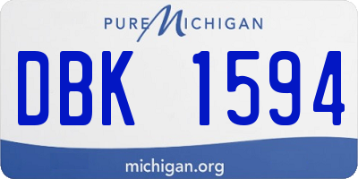 MI license plate DBK1594