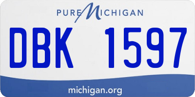 MI license plate DBK1597