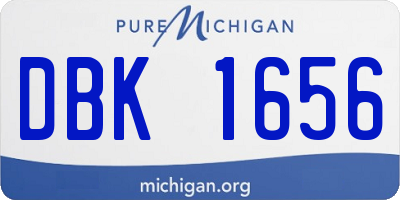 MI license plate DBK1656