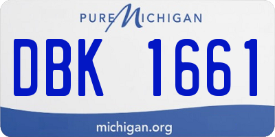MI license plate DBK1661