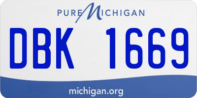 MI license plate DBK1669