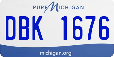 MI license plate DBK1676