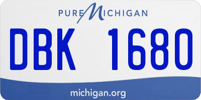 MI license plate DBK1680