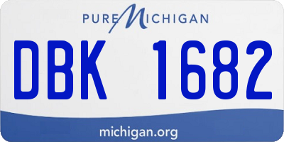 MI license plate DBK1682