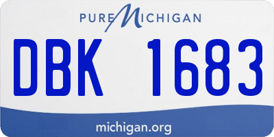 MI license plate DBK1683