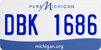 MI license plate DBK1686