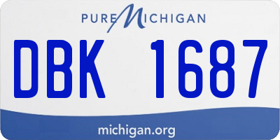 MI license plate DBK1687