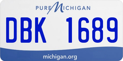 MI license plate DBK1689