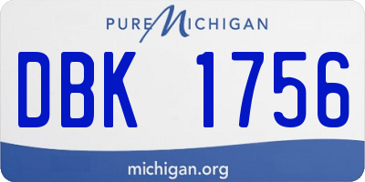 MI license plate DBK1756
