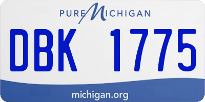 MI license plate DBK1775