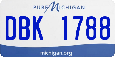 MI license plate DBK1788