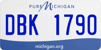 MI license plate DBK1790