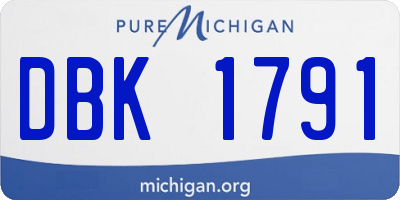 MI license plate DBK1791