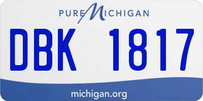 MI license plate DBK1817